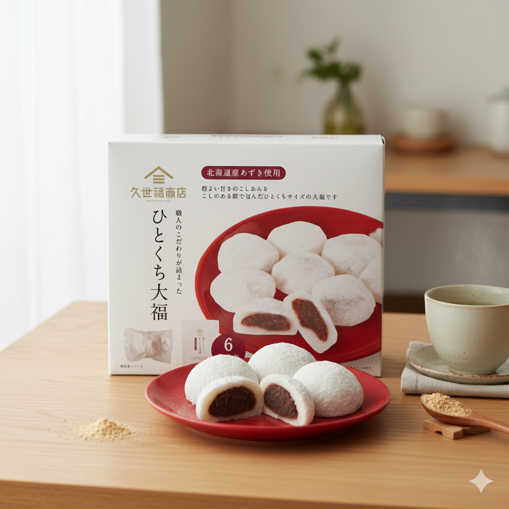 冷凍庫に常備したい幸せ。「久世福 ひとくち大福 8粒 x 6袋」