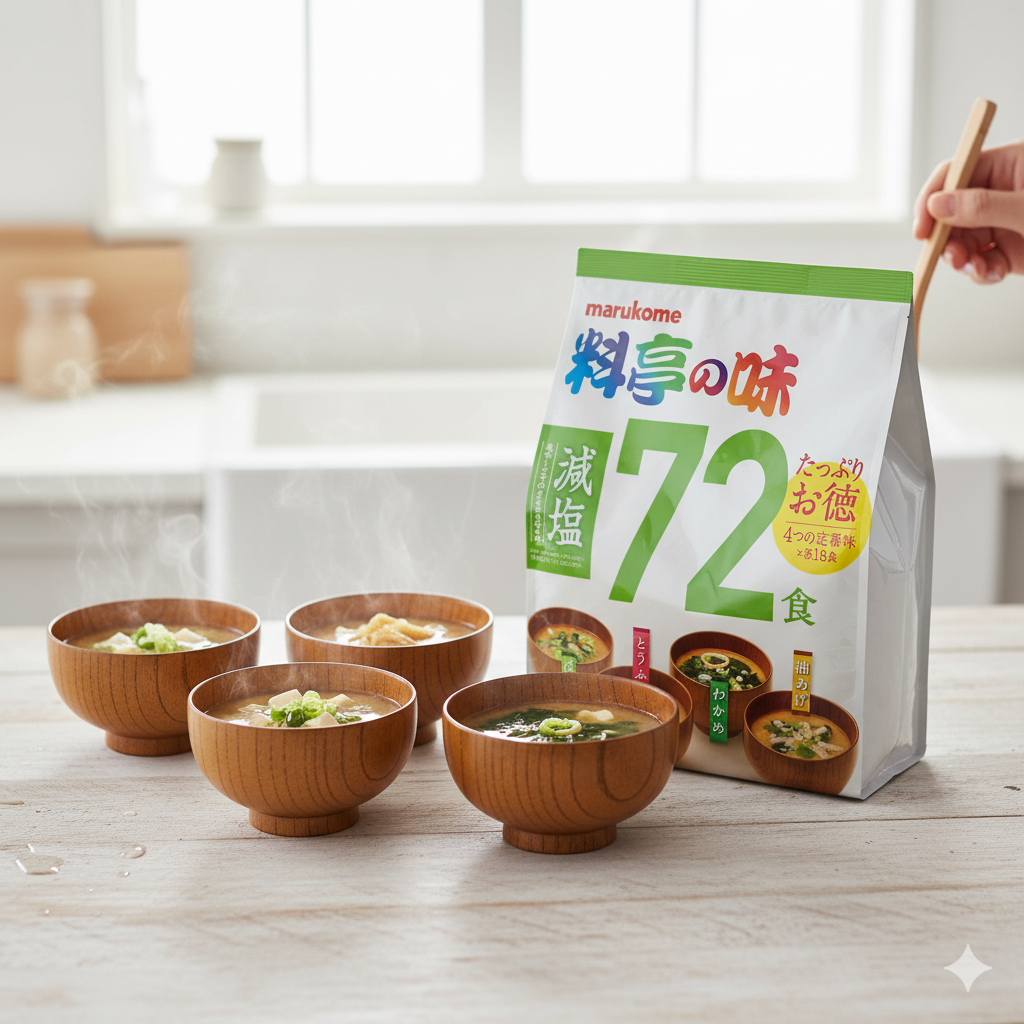 食卓の救世主！マルコメ料亭の味 減塩みそ汁72食の魅力